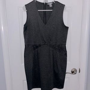 H&M Charcoal Gray V neck bodycon Dress